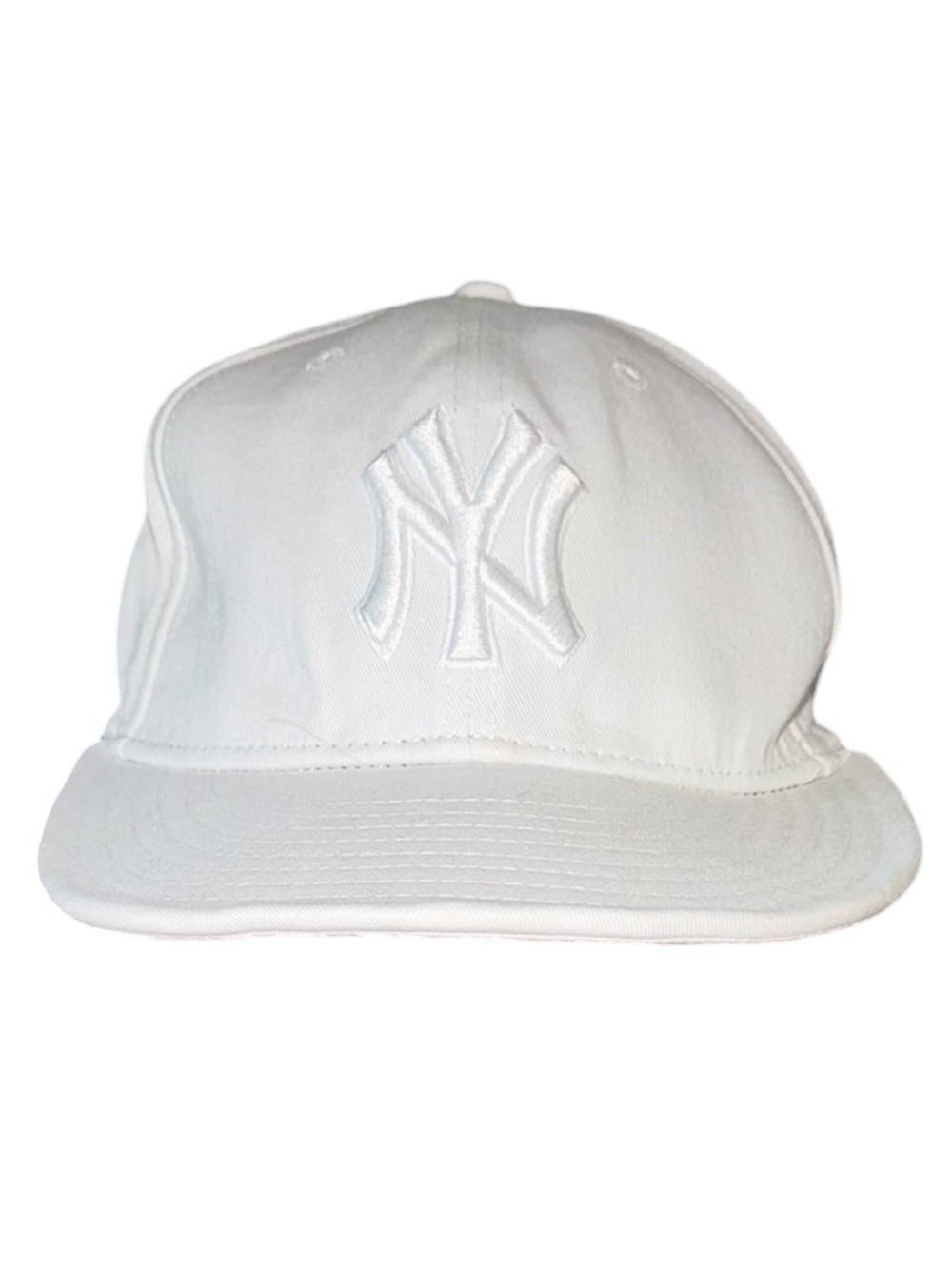 New Era Kids All-White Embroidered Logo Baseball Cap